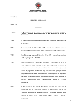 decreto sito - Regione Autonoma della Sardegna