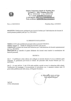 Graduatoria provvisoria di istituto docenti scuola