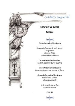 Cena del 25 aprile - Castello di Gropparello
