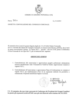 comunicazione di convocazione - Comune di Caronno Pertusella