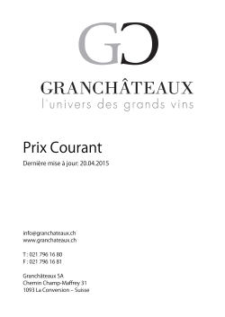 Prix Courant - Granchateaux SA