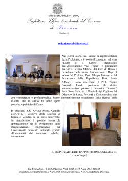Prefettura di Isernia - comunicato 17.04.2015