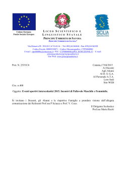 Prot. N. 2535/C6 Catania,17/04/2015 Ai Docenti Agli Alunni Al