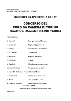 Domenica 26 APRILE 2015 ORE 17 Direttore