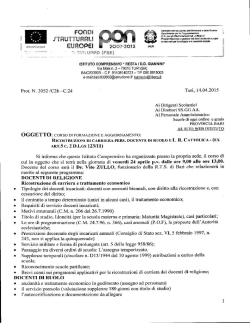 ISTITUTO COMPRENSIVO &ldquo; RESTA l D.D. GIANNINI" Via Mola n. 2