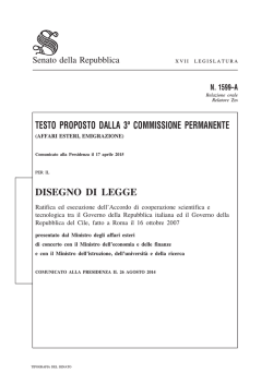 DISEGNO DI LEGGE - Senato della Repubblica