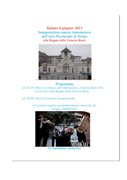 Inaugurazione nuova A utoemoteca dell `Avis Provinciale di Torino