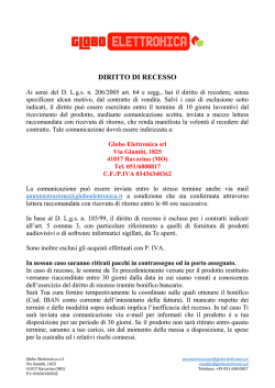 DIRITTO DI RECESSO