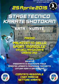 Circolare Stage 25 Aprile 2015 - Coppa Karate Città di Camerino
