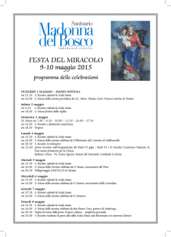 Festa del Miracolo - santuario madonna del bosco