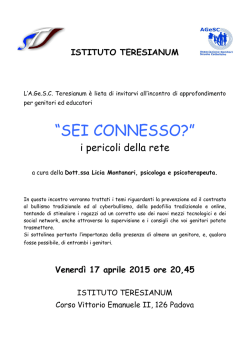 invito dell`agesc all`incontro per genitori
