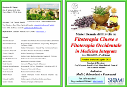 Master in Fitoterapia - Ordine dei Farmacisti della Provincia di Bologna
