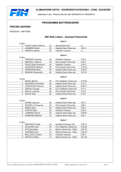 Star list - fin calabria