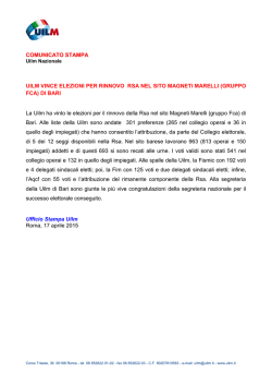 Uilm vince elezioni per rinnovo Rsa nel sito Magneti Marelli (gruppo