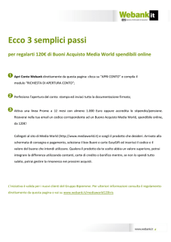 Ecco 3 semplici passi per regalarti 120&euro; di Buoni Acquisto