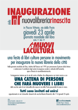 INAUGURAZIUNE - partecipa alla catena che muove i libri
