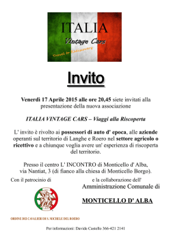 Invito - Vivere Monticello