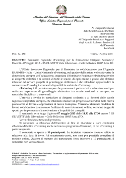Docenti – 07maggio 2015 - Ufficio Scolastico Regionale Piemonte