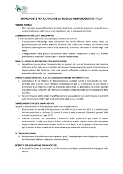 pdf Il decalogo Fadoi per il rilacio della ricerca clinica no profit