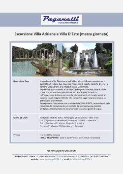Escursione Villa Adriana e Villa D`Este (mezza