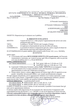 Disposizioni per le relazioni con il pubblico