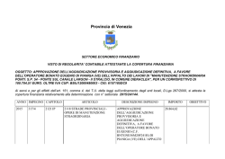 In base alla considerazione degli elementi al momento disponibili