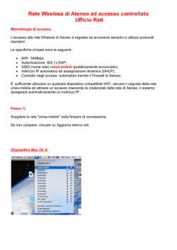 Rete Wireless di Ateneo ad accesso controllato