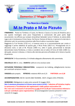 M. Prato e M. Pizzuto - Club Alpino Italiano Sezione di Ancona dal