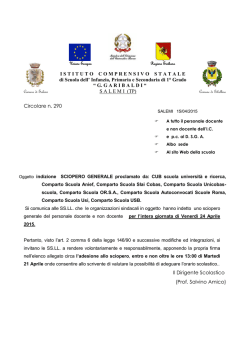 I S T I T U T O    C O M P R E N S I V O    S T A T A L E  di Scuola dell