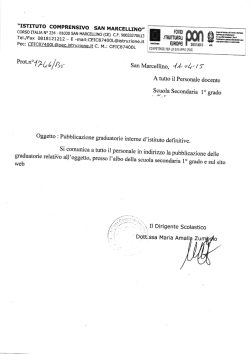 Pubblicazione Grad. Interna Personale scuola media14042015