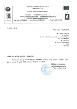 Incontro scuola famiglia Paternopoli