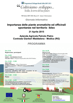 Importanza delle piante aromatiche ed officinali
