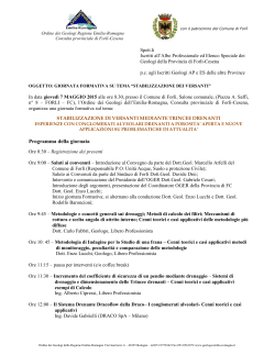 Programma della giornata - Ordine dei Geologi Regione Emilia