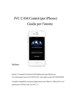 JVC CAM Control (per iPhone) Guida per l`utente