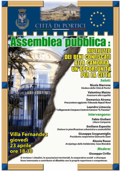 RIUTILIZZO DEI BENI CONFISCATI ALLA