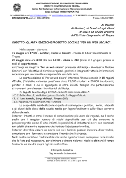 Per un web sicuro - home - [istituto comprensivo tropea]
