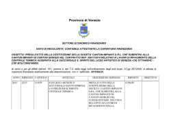 In base alla considerazione degli elementi al momento disponibili