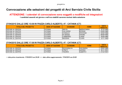 Convocazione alle selezioni dei progetti di Arci Servizio Civile Sicilia