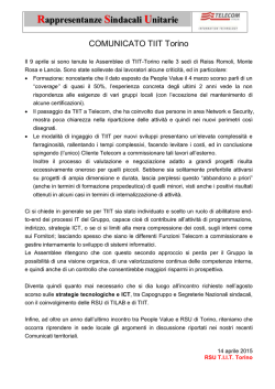 I lavoratori della IT Telecom e della SSC di via A