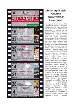 MESAGNE Rassegna primaverile Cinecronici