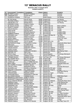 ELENCO ISCRITTI - Scuderia Car Racing