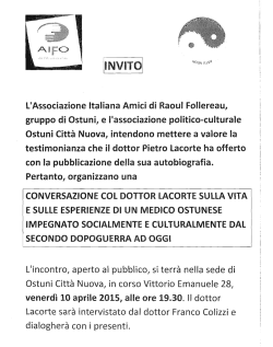 Autobiografia del Dott. Pietro Lacorte