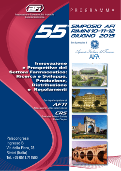 Programma 55^ Simposio AFI 2015