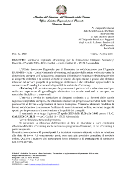 Docenti – 27 aprile 2015 - Ufficio Scolastico Regionale Piemonte