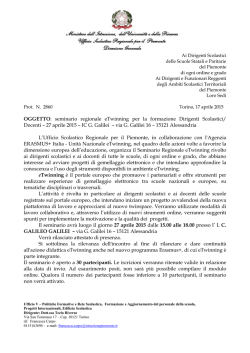 Docenti &ndash; 27 aprile 2015 - Ufficio Scolastico Regionale Piemonte