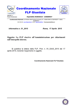 Coordinamento Nazionale FLP Giustizia
