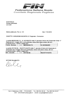 eia GUG PUGLIA Societ&agrave; interessate Loro sedi