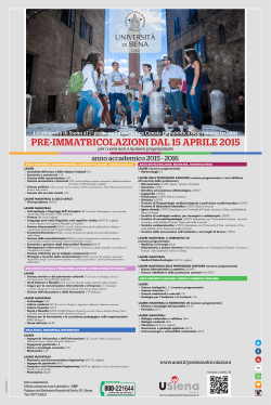 Manifesto dell`Offerta formativa - Università degli Studi di Siena