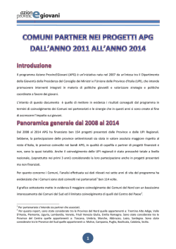 Il programma APG report 2011 - 2014 - UPI