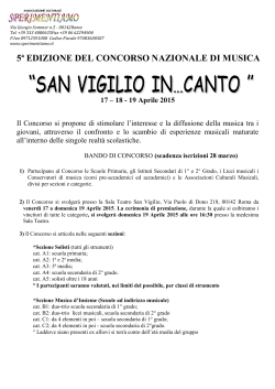 San Vigilio In...Canto 2015 - TorCarbone